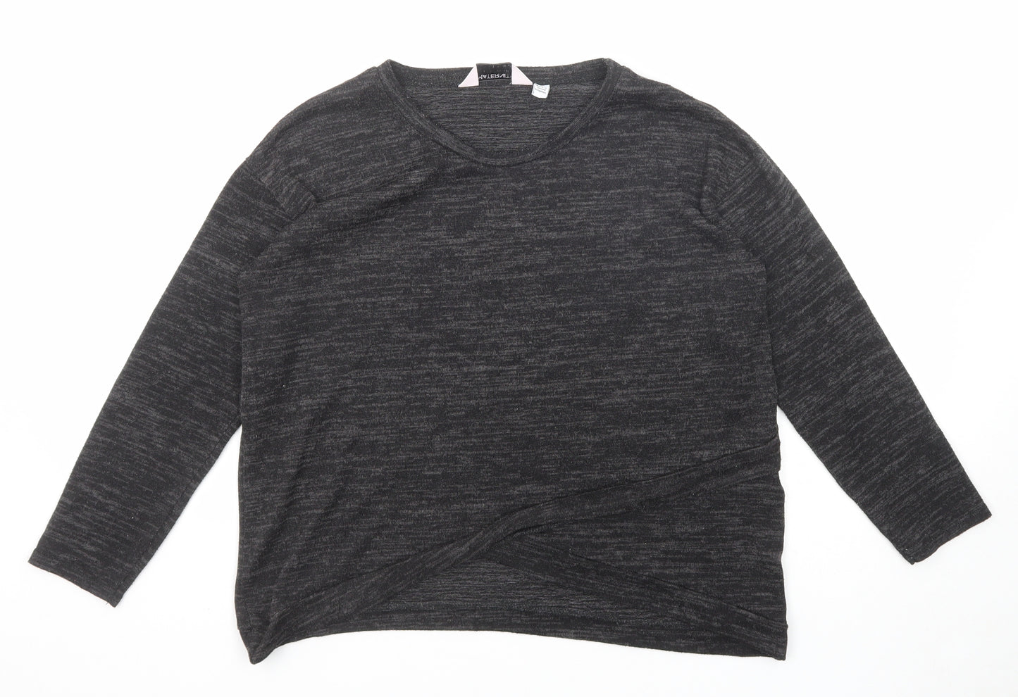 Dorothy Perkins Womens Black Round Neck Polyester Pullover Jumper Size 8