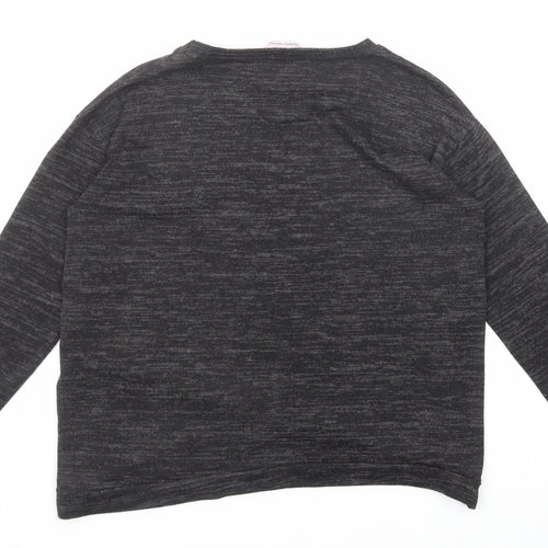 Dorothy Perkins Womens Black Round Neck Polyester Pullover Jumper Size 8