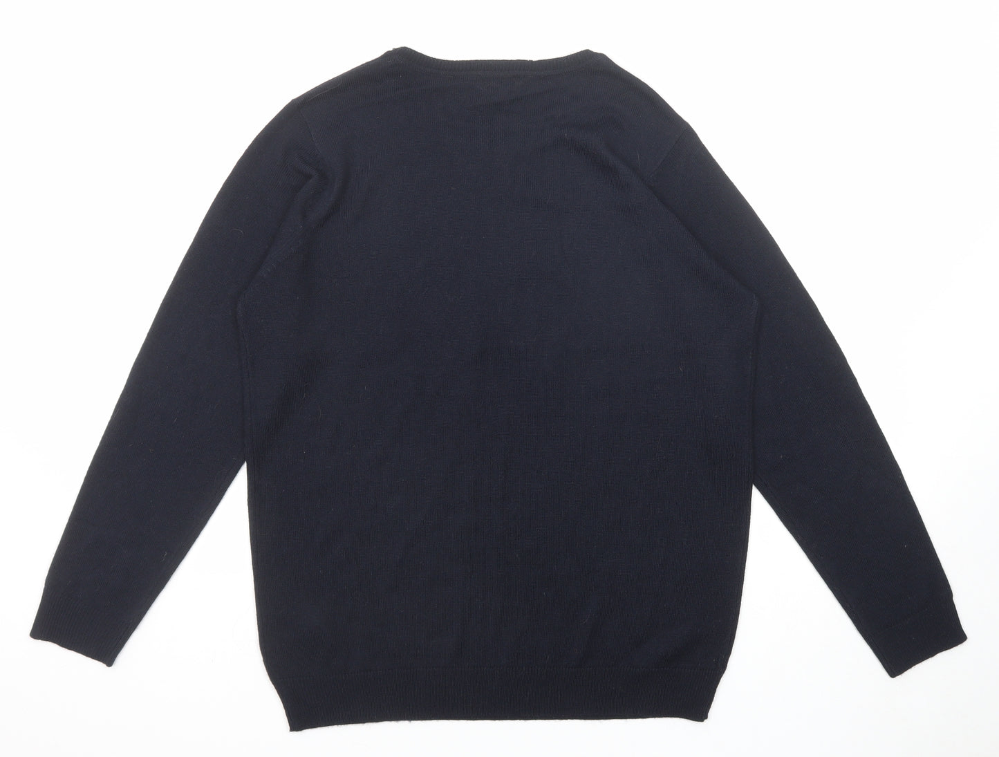 Dorothy Perkins Womens Blue Round Neck Acrylic Pullover Jumper Size 14 - Robin