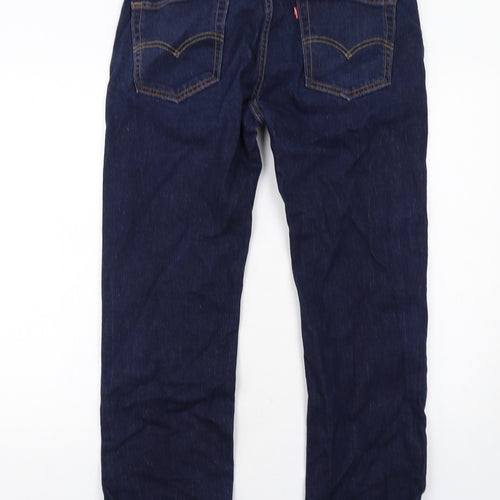 Levi's Mens Blue Cotton Straight Jeans Size 32 in L30 in Regular Zip