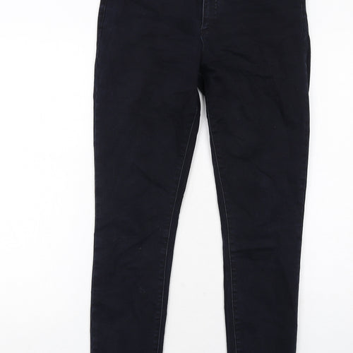 YAYA Womens Black Cotton Skinny Jeans Size 12 Regular Zip