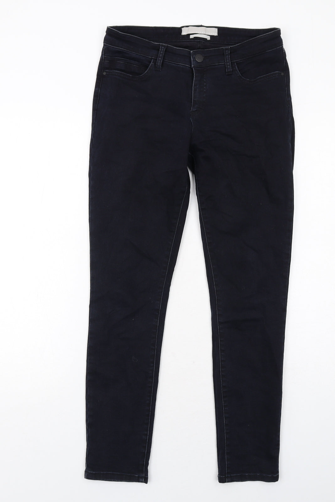 YAYA Womens Black Cotton Skinny Jeans Size 12 Regular Zip