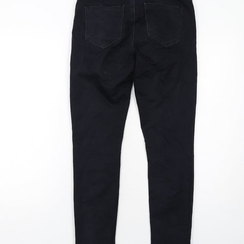 YAYA Womens Black Cotton Skinny Jeans Size 12 Regular Zip