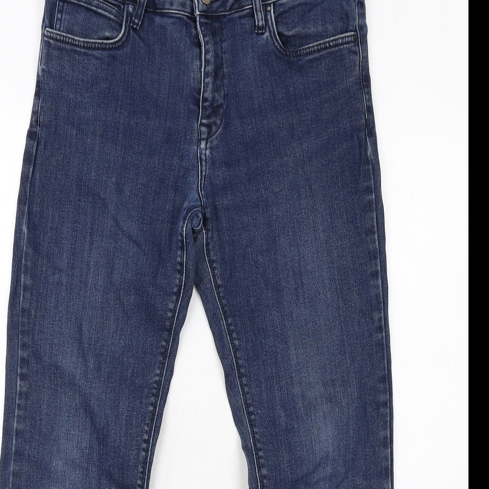 Jigsaw Mens Blue Cotton Straight Jeans Size 32 in L30 in Regular Zip