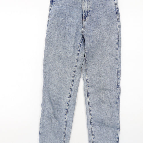 Stradivarius Womens Blue Cotton Skinny Jeans Size 6 Regular Zip
