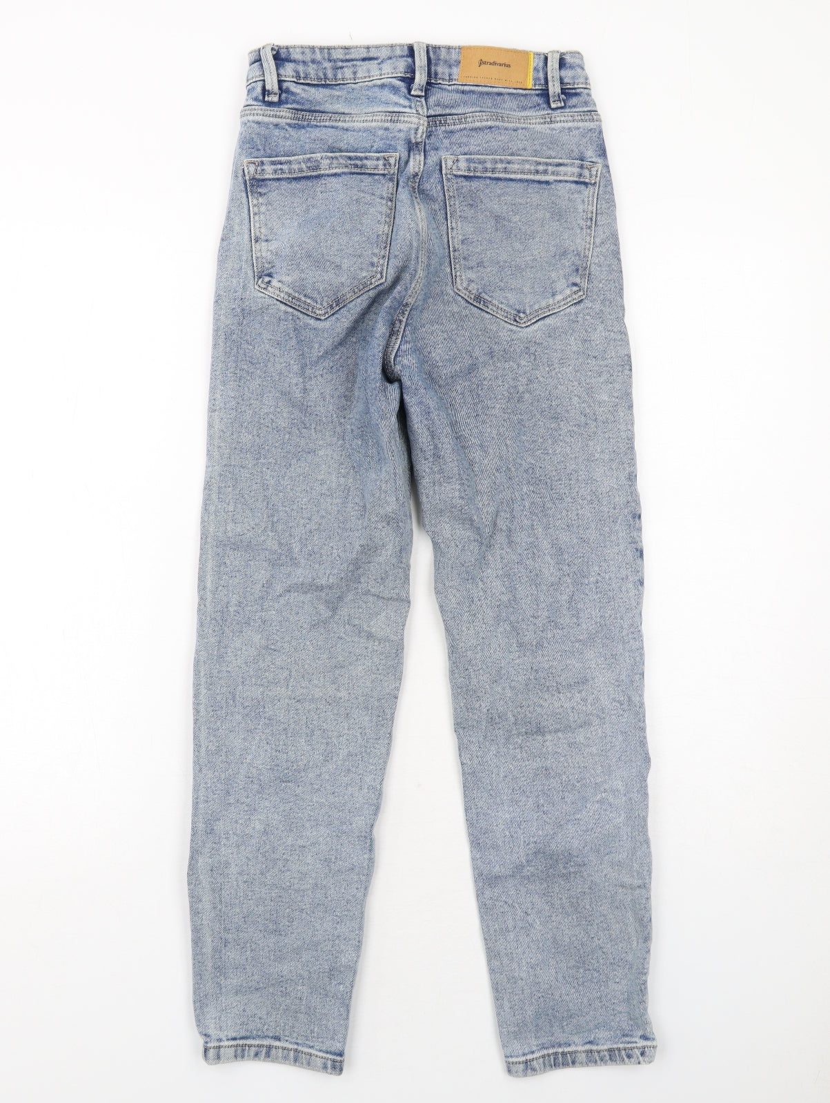 Stradivarius Womens Blue Cotton Skinny Jeans Size 6 Regular Zip