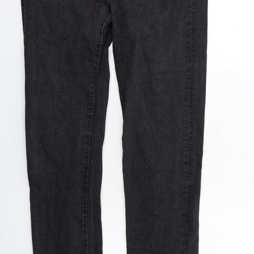 Abercrombie & Fitch Mens Black Cotton Skinny Jeans Size 32 in L36 in Slim Zip