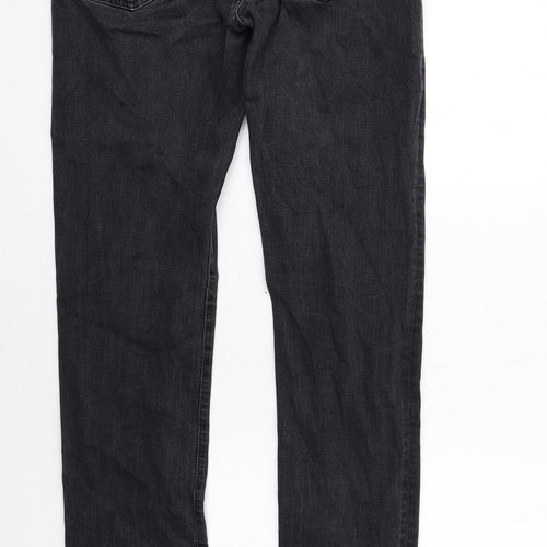 Abercrombie & Fitch Mens Black Cotton Skinny Jeans Size 32 in L36 in Slim Zip