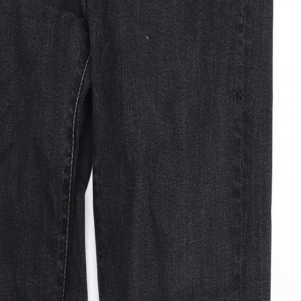 Abercrombie & Fitch Mens Black Cotton Skinny Jeans Size 32 in L36 in Slim Zip