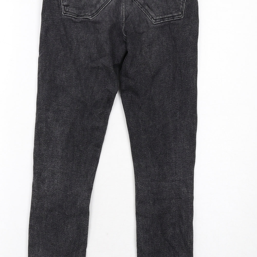 River Island Womens Black Cotton Skinny Jeans Size 8 Regular Zip