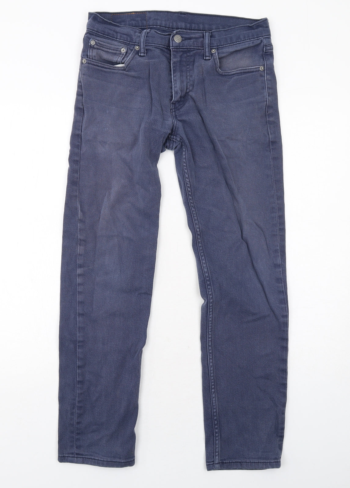 Levi's Mens Blue Cotton Straight Jeans Size 30 in L30 in Regular Zip