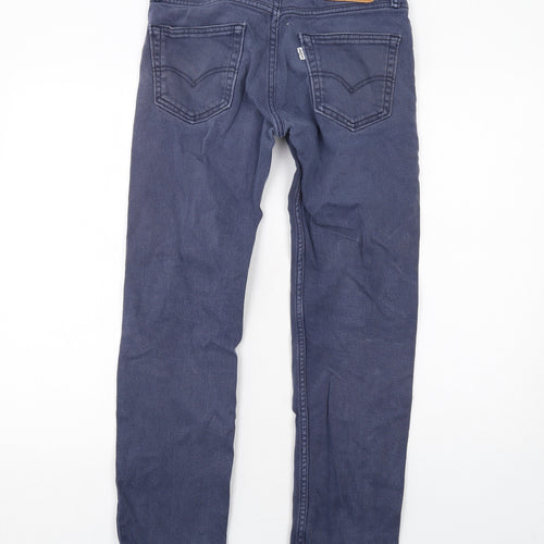Levi's Mens Blue Cotton Straight Jeans Size 30 in L30 in Regular Zip