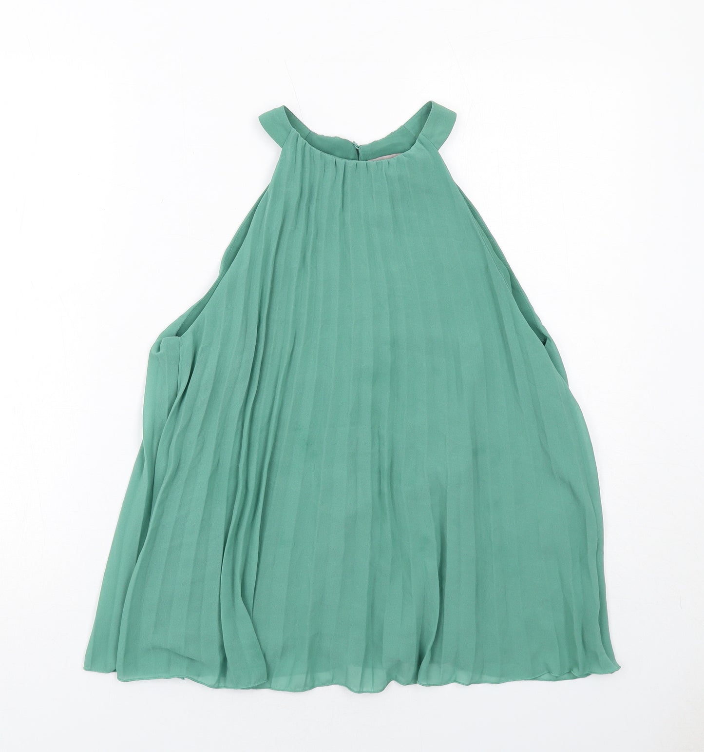 H&M Womens Green Polyester Basic Tank Size S Round Neck