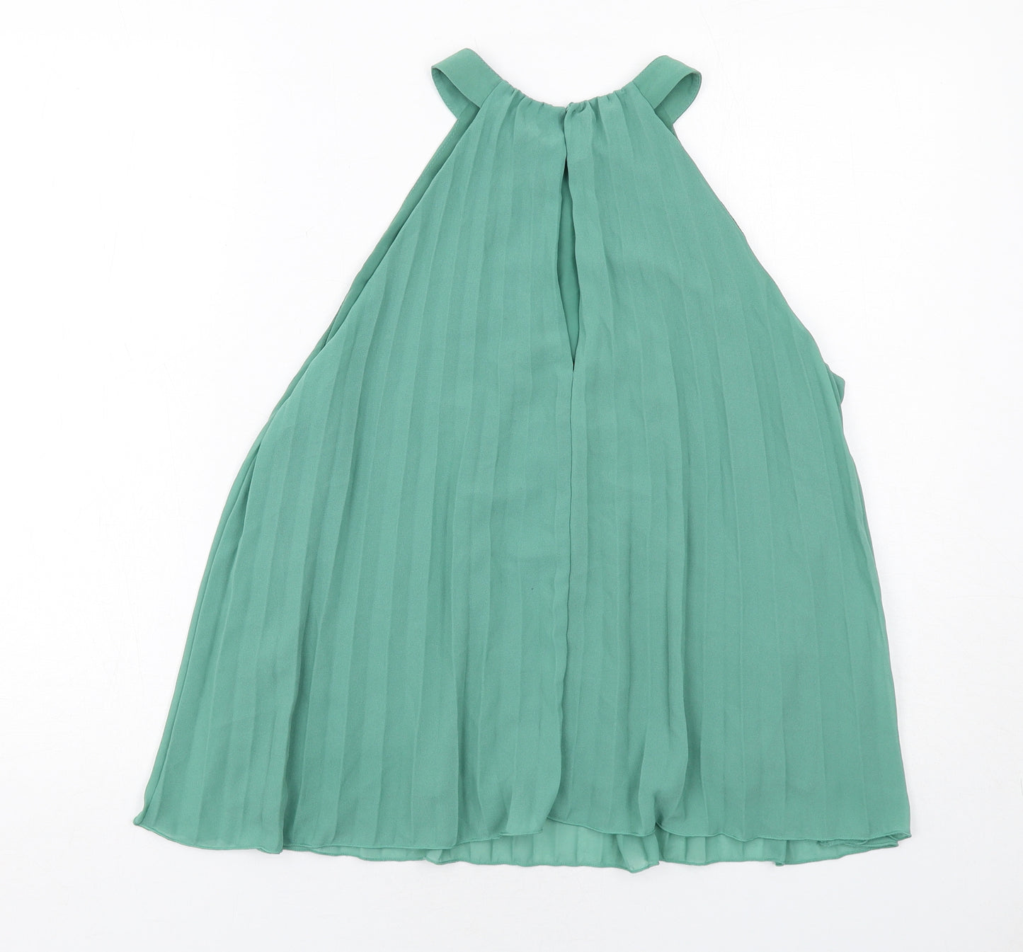 H&M Womens Green Polyester Basic Tank Size S Round Neck