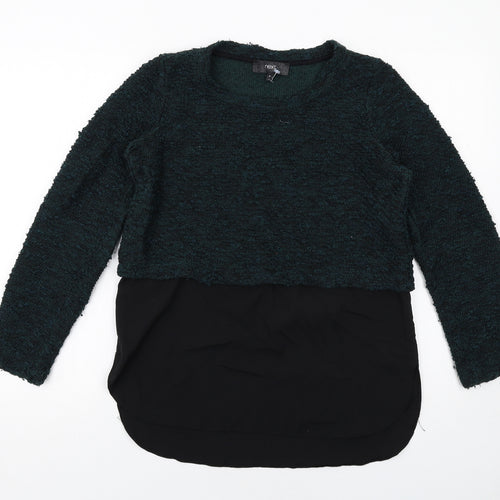 NEXT Womens Green Round Neck Acrylic Pullover Jumper Size 8