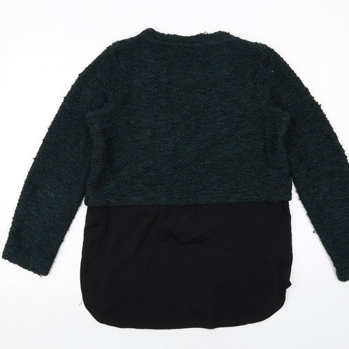 NEXT Womens Green Round Neck Acrylic Pullover Jumper Size 8