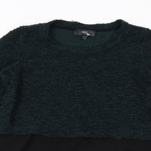 NEXT Womens Green Round Neck Acrylic Pullover Jumper Size 8