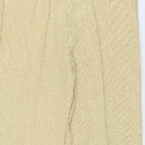 Libra Womens Yellow Polyester Trousers Size 12 Regular Zip