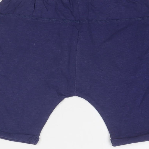 NEXT Boys Blue Cotton Jogger Trousers Size 3-4 Years Regular Drawstring