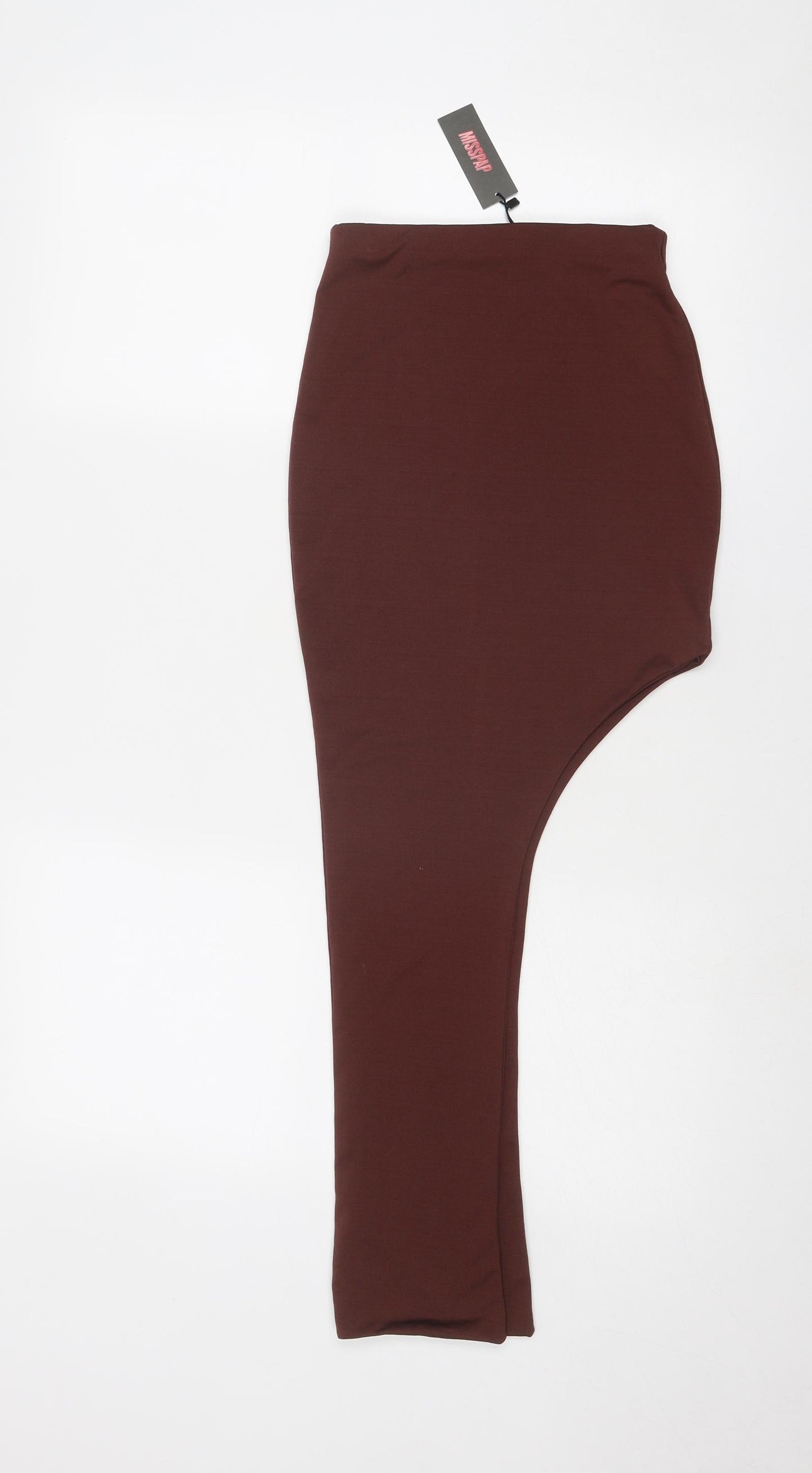 Misspap Womens Brown Polyester Bandage Skirt Size 6