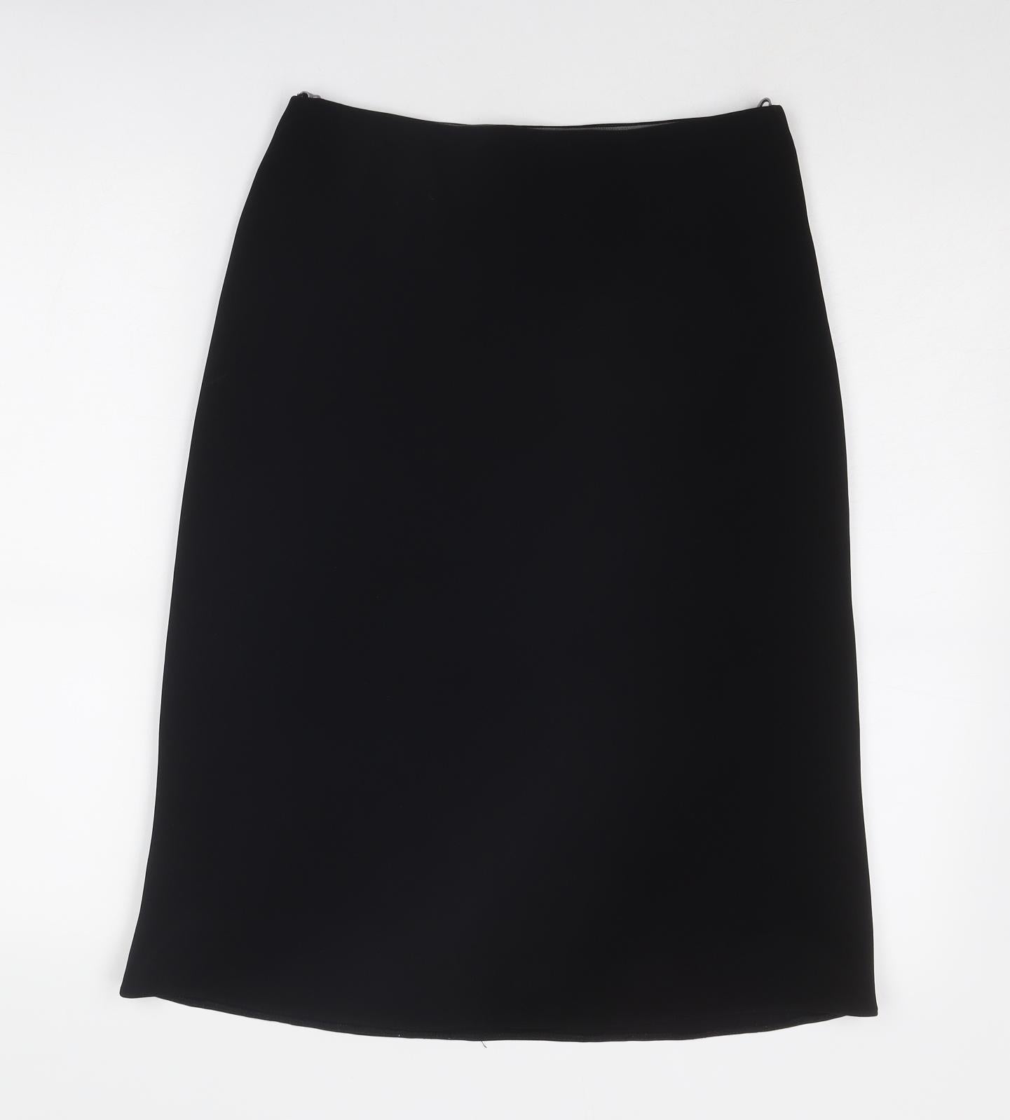 Spirit Womens Black Polyester A-Line Skirt Size 10