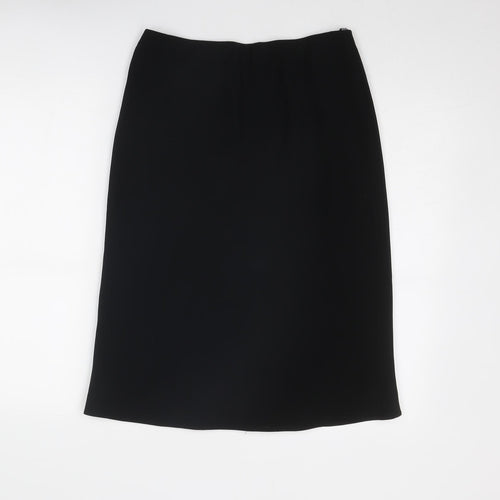 Spirit Womens Black Polyester A-Line Skirt Size 10