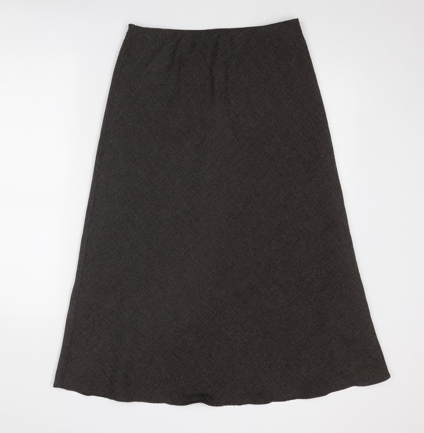 Marks and Spencer Womens Brown Polyester Swing Skirt Size 12