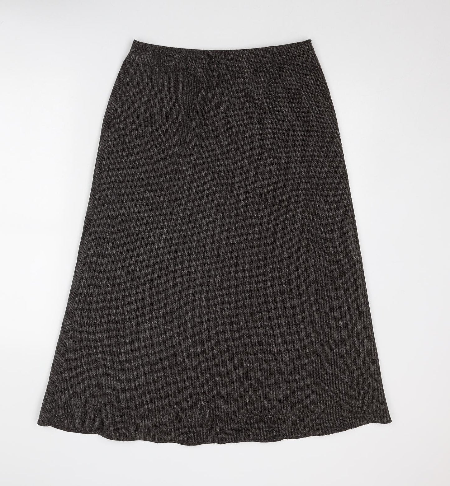 Marks and Spencer Womens Brown Polyester Swing Skirt Size 12
