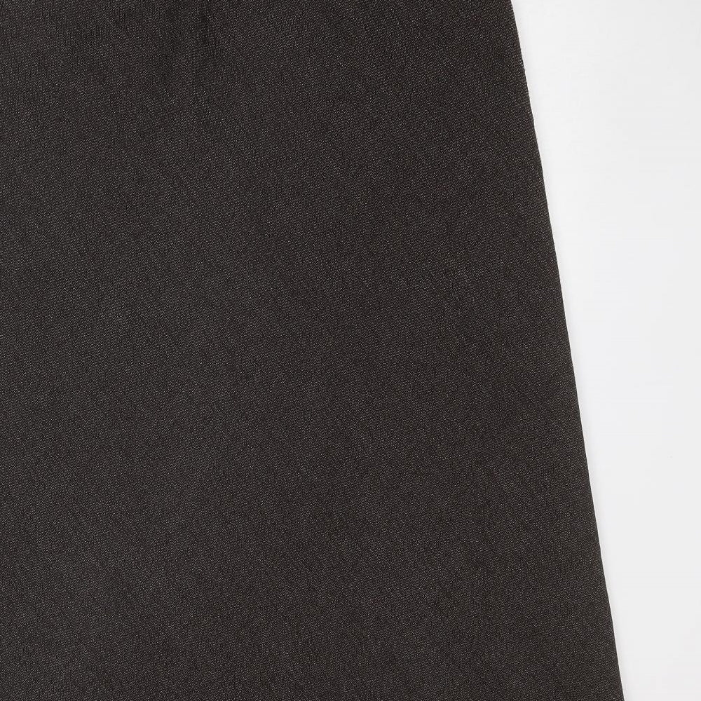 Marks and Spencer Womens Brown Polyester Swing Skirt Size 12