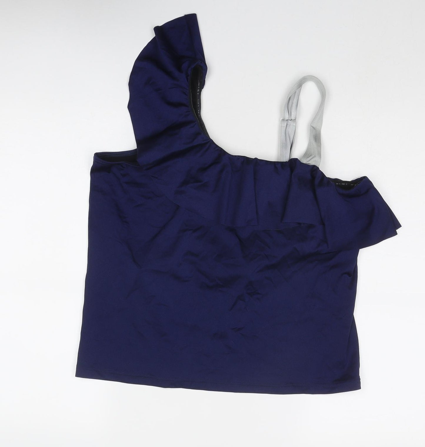 ASOS Womens Blue Polyester Basic Blouse Size 24 One Shoulder