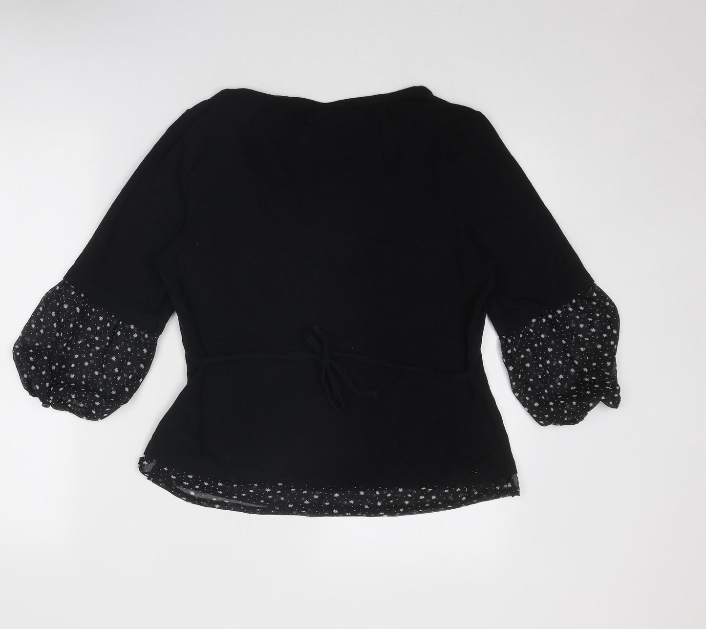 Cotton Traders Womens Black Cotton Basic T-Shirt Size 14 Round Neck - Size 14-16