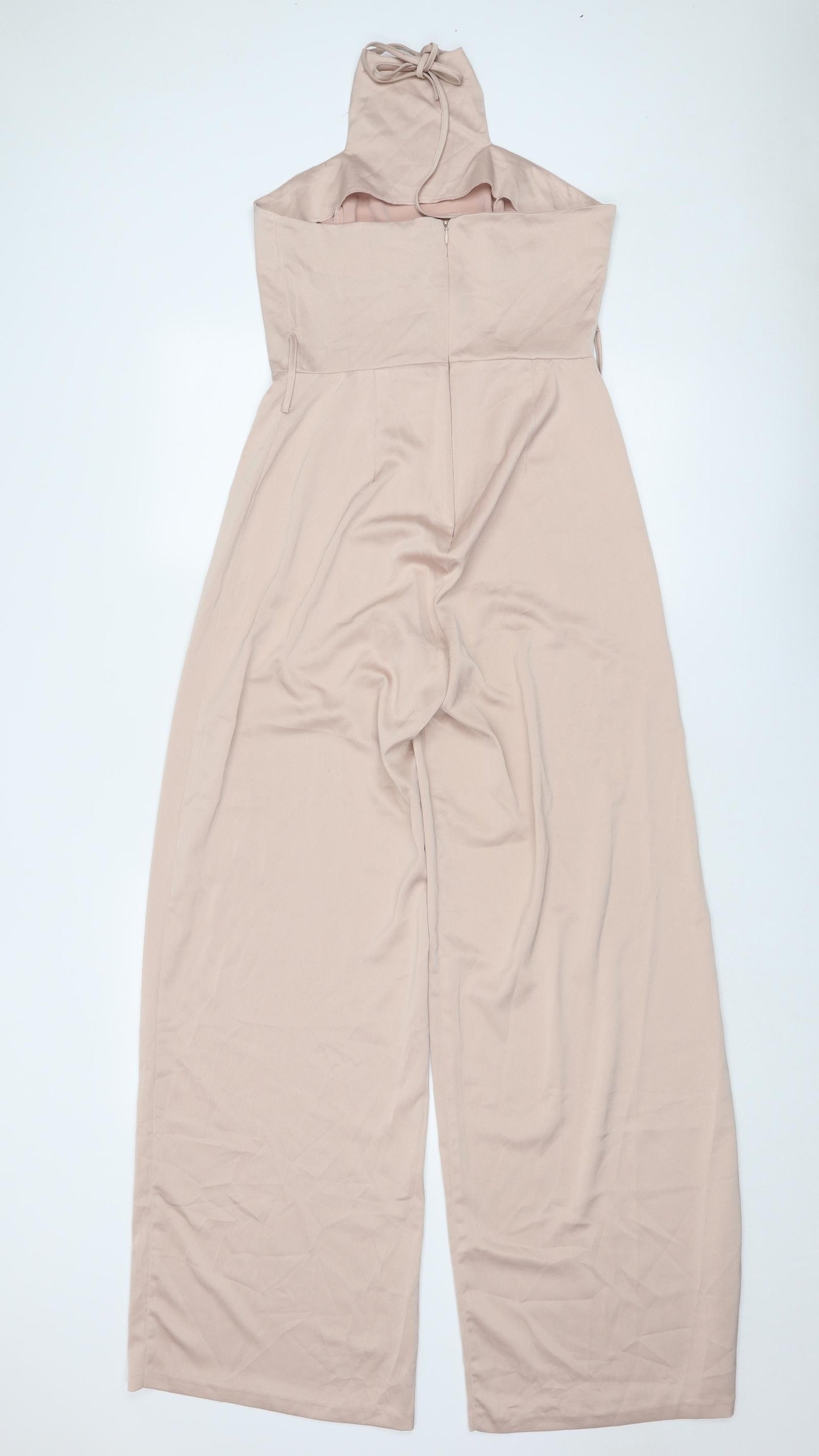 Missguided Womens Pink Polyester Jumpsuit One-Piece Size 10 Zip