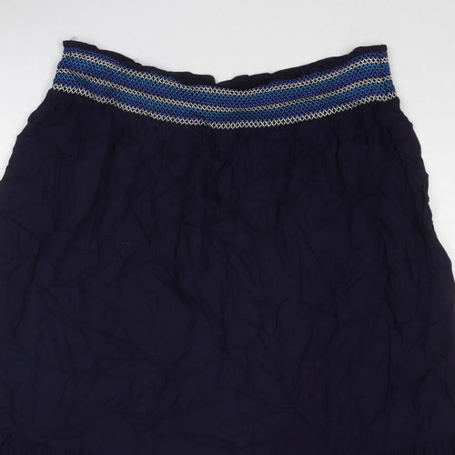 BHS Womens Blue Viscose Peasant Skirt Size 14