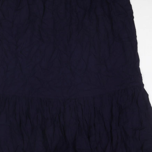 BHS Womens Blue Viscose Peasant Skirt Size 14