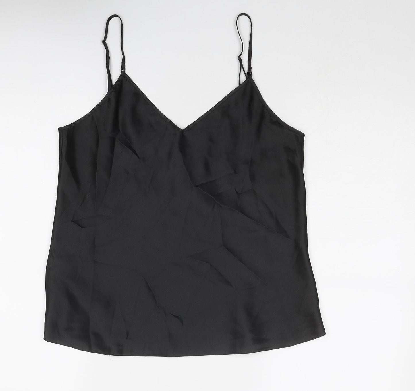 BHS Womens Black Polyester Camisole Tank Size 16 V-Neck