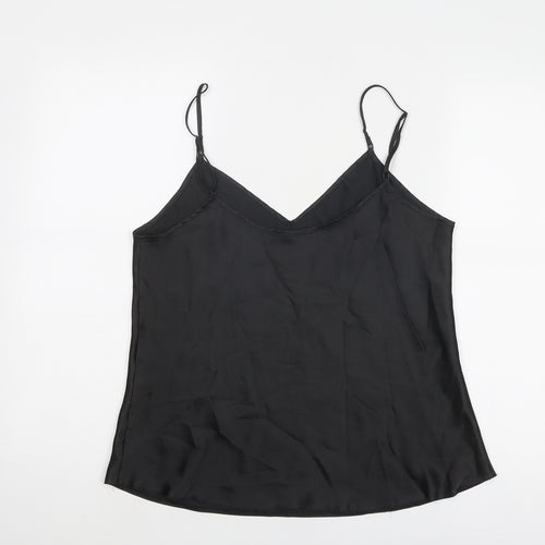 BHS Womens Black Polyester Camisole Tank Size 16 V-Neck