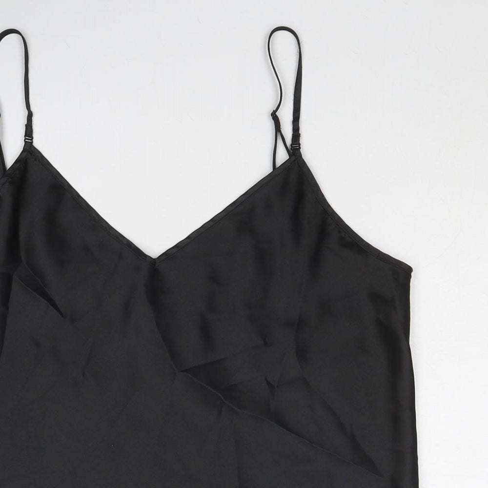 BHS Womens Black Polyester Camisole Tank Size 16 V-Neck
