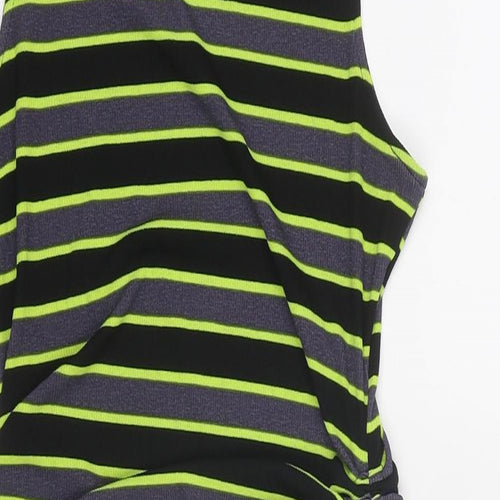 Divided by H&M Womens Black Striped Polyester Tank Dress Size S Round Neck Pullover
