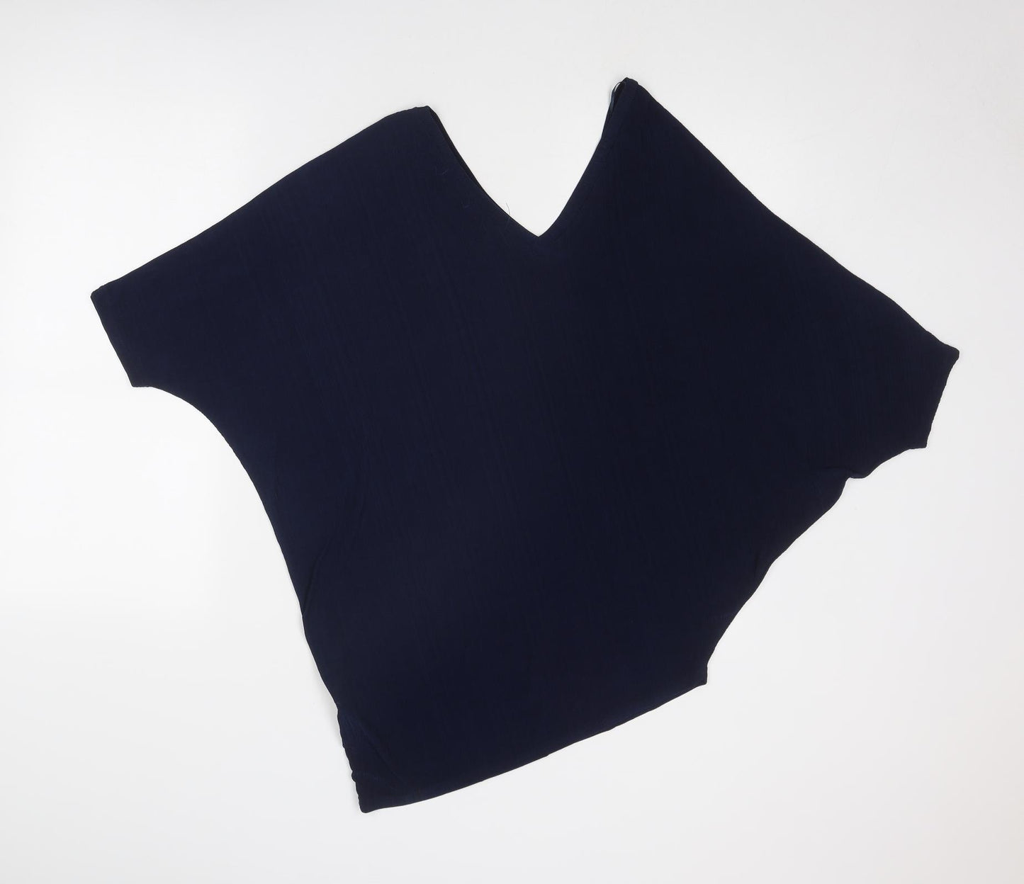 QED London Womens Blue Polyester Basic Blouse Size S V-Neck - Size S-M