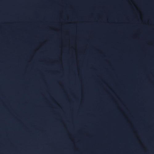 Marks and Spencer Womens Blue Polyester Basic Blouse Size 16 V-Neck