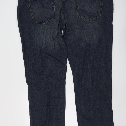 NEXT Mens Blue Cotton Straight Jeans Size 46 in L31 in Regular Button