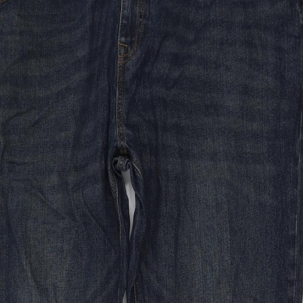 NEXT Mens Blue Cotton Straight Jeans Size 46 in L31 in Regular Button
