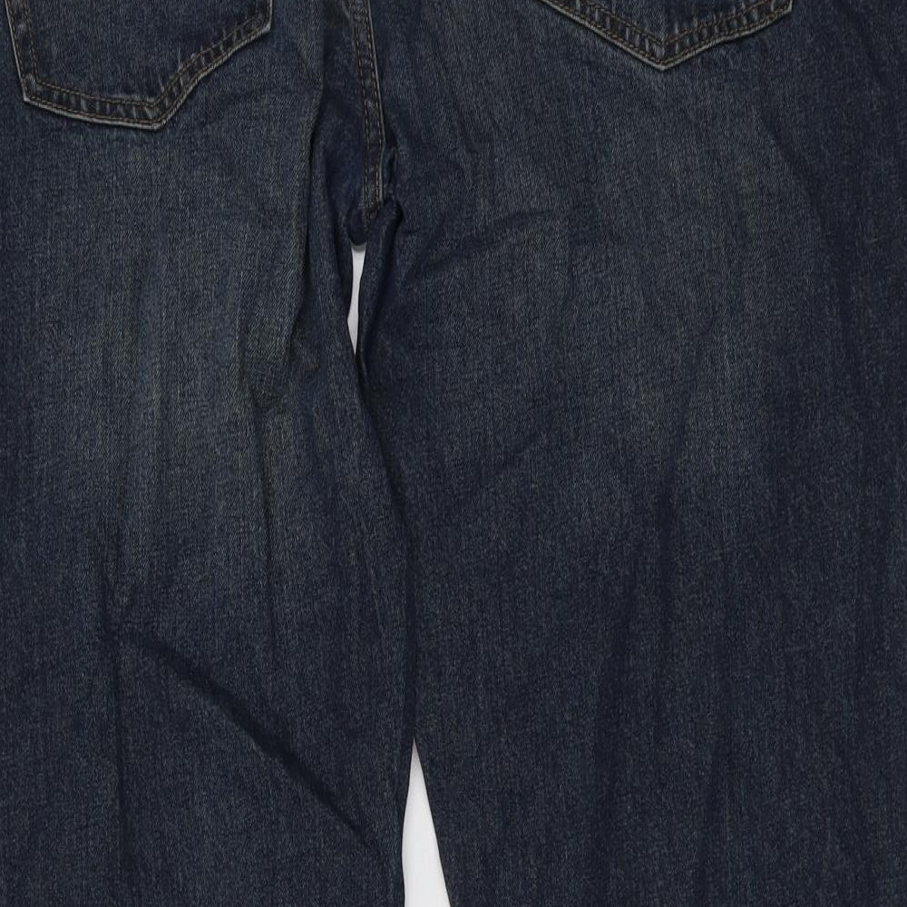 NEXT Mens Blue Cotton Straight Jeans Size 46 in L31 in Regular Button