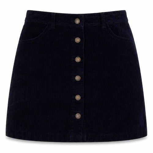 Miss Selfridge Womens Blue Cotton A-Line Skirt Size 10 Button