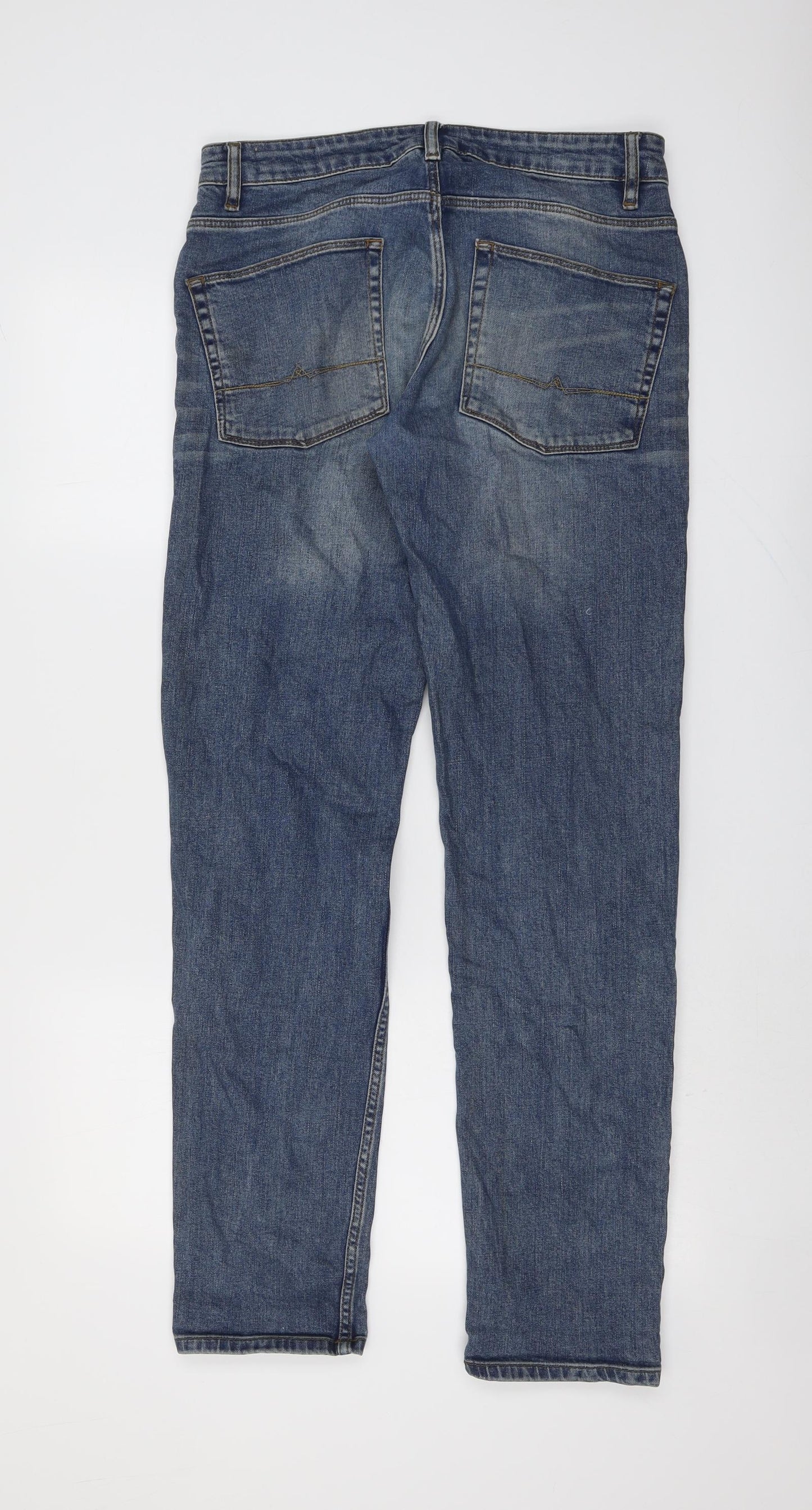 ASOS Mens Blue Cotton Skinny Jeans Size 30 in L33 in Regular Button