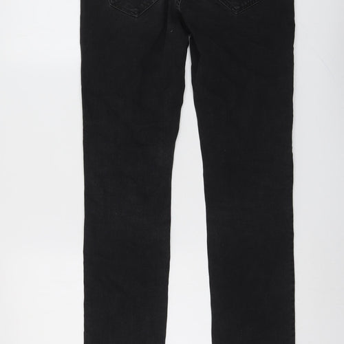 White Stuff Womens Grey Cotton Straight Jeans Size 10 L31 in Regular Button