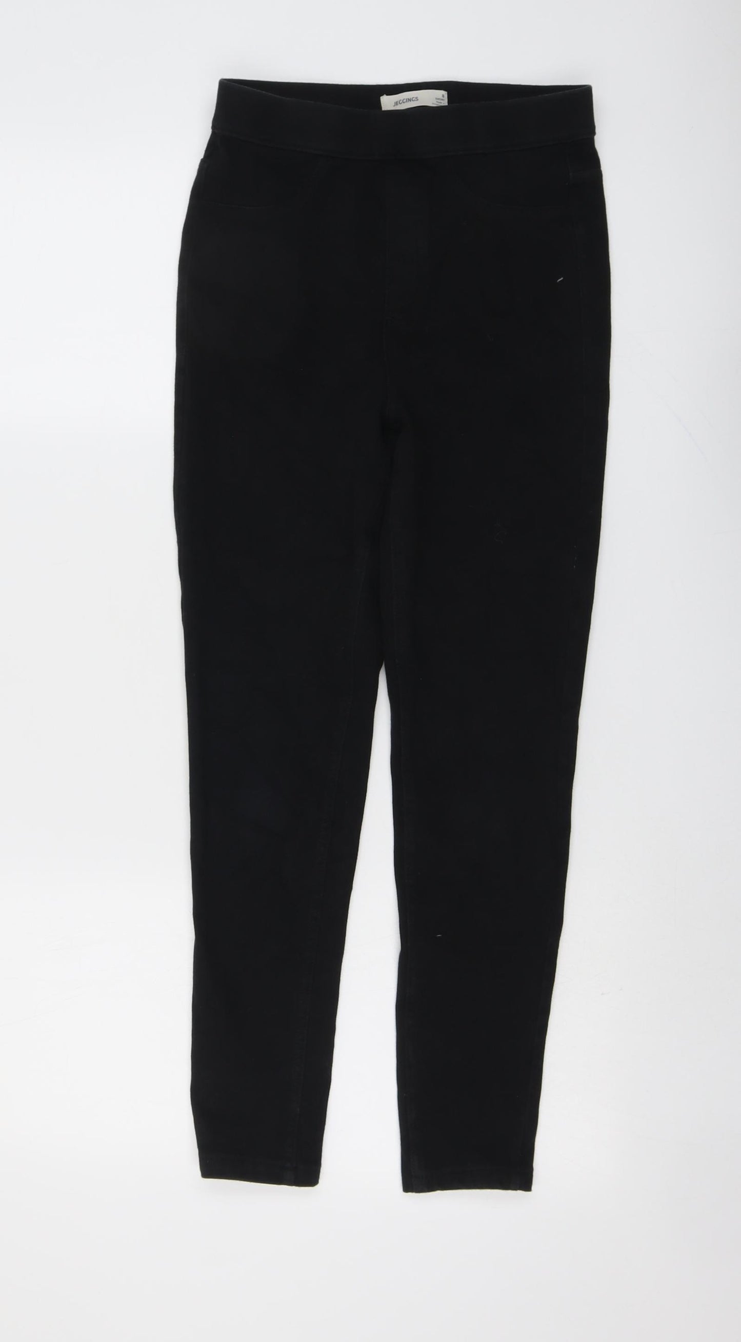 Marks and Spencer Womens Black Cotton Jegging Jeans Size 8 L26 in Regular