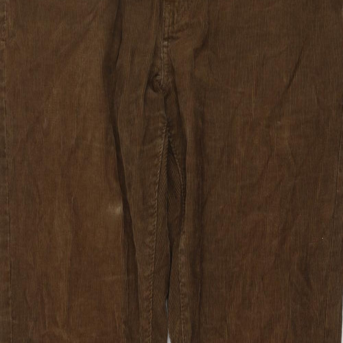 J.CREW Mens Brown Cotton Trousers Size 31 in L32 in Regular Button