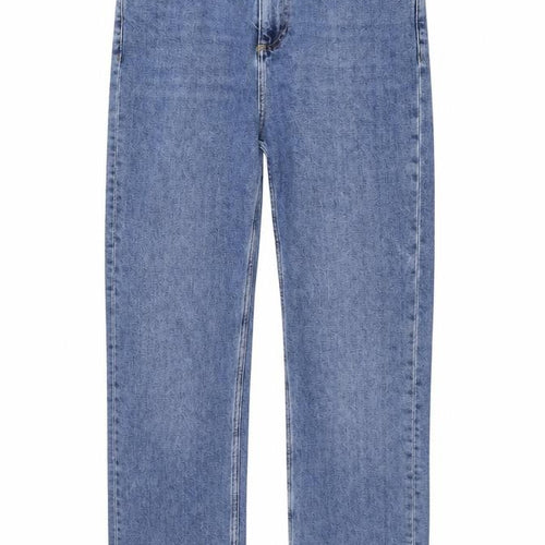 Topshop Womens Blue Cotton Straight Jeans Size 28 in L29 in Regular Button