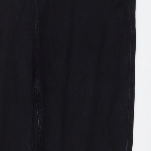 Per Una Womens Blue Cotton Straight Jeans Size 12 L29 in Regular Button